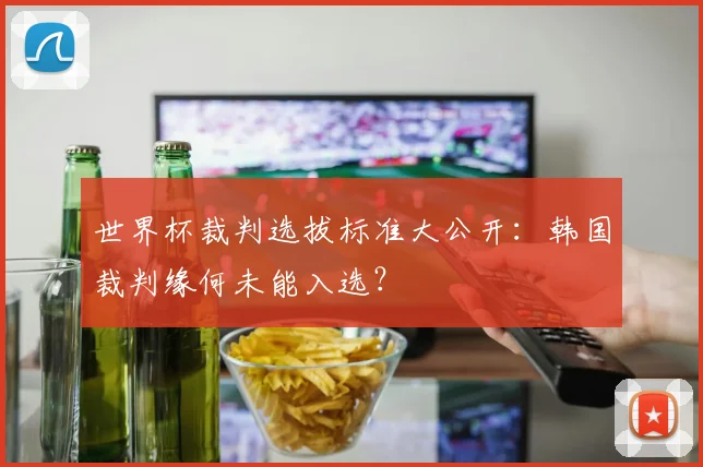 世界杯裁判选拔标准大公开：韩国裁判缘何未能入选？